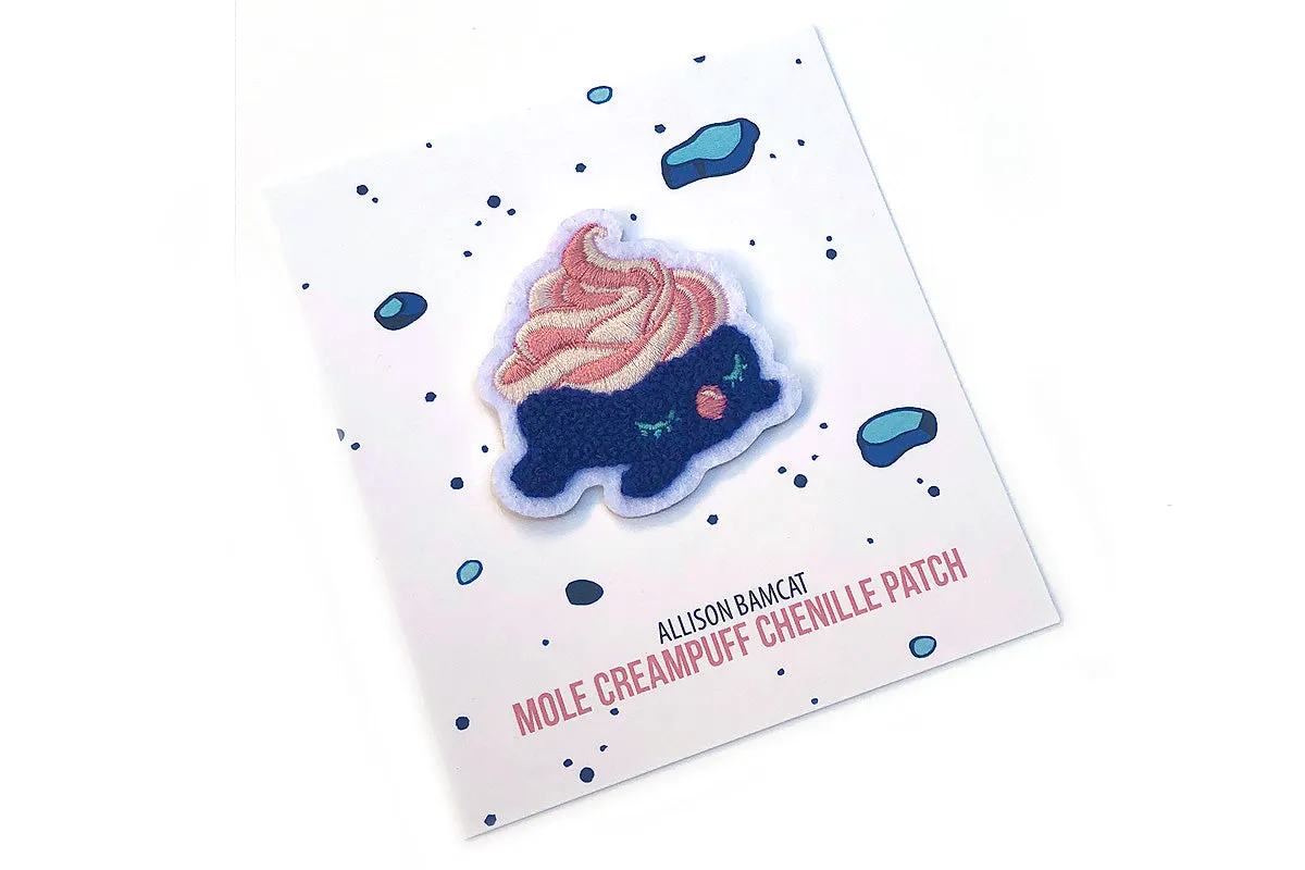 Mole Creampuff Chenille Iron-On Patch