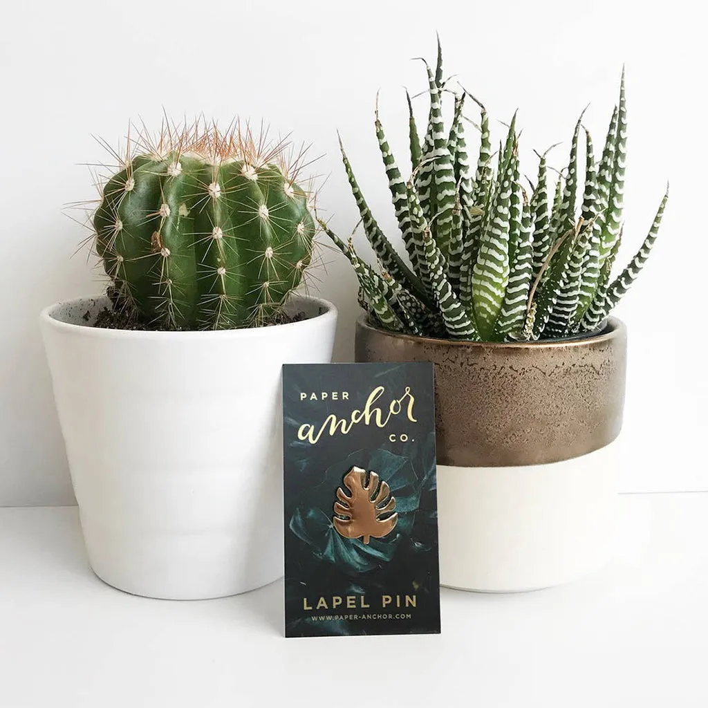 Monstera Leaf Lapel Pin