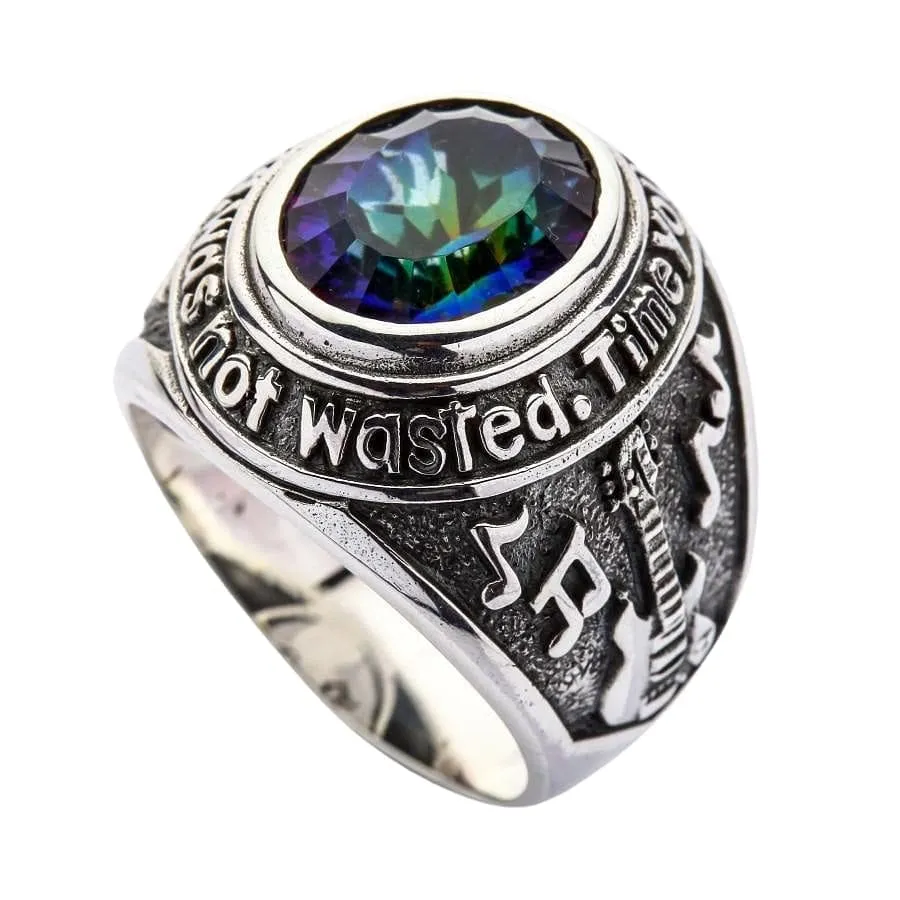 Mystic Quartz Sterling Silver Union Jack Flag Ring