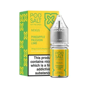NEXUS PINEAPPLE PASSION LIME 10ML NICOTINE SALT E-LIQUID BY POD SALT