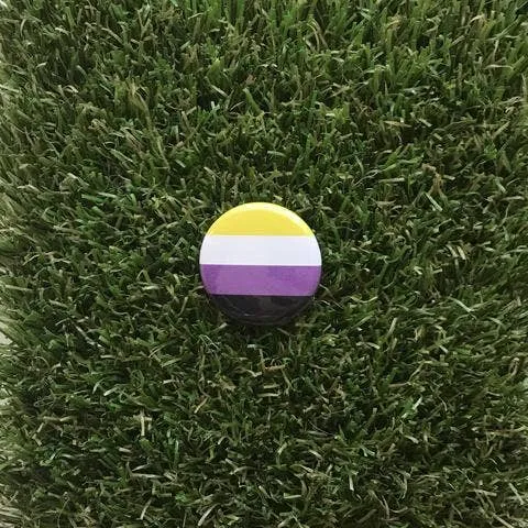 Non Binary Pride Flag Pin-back Button