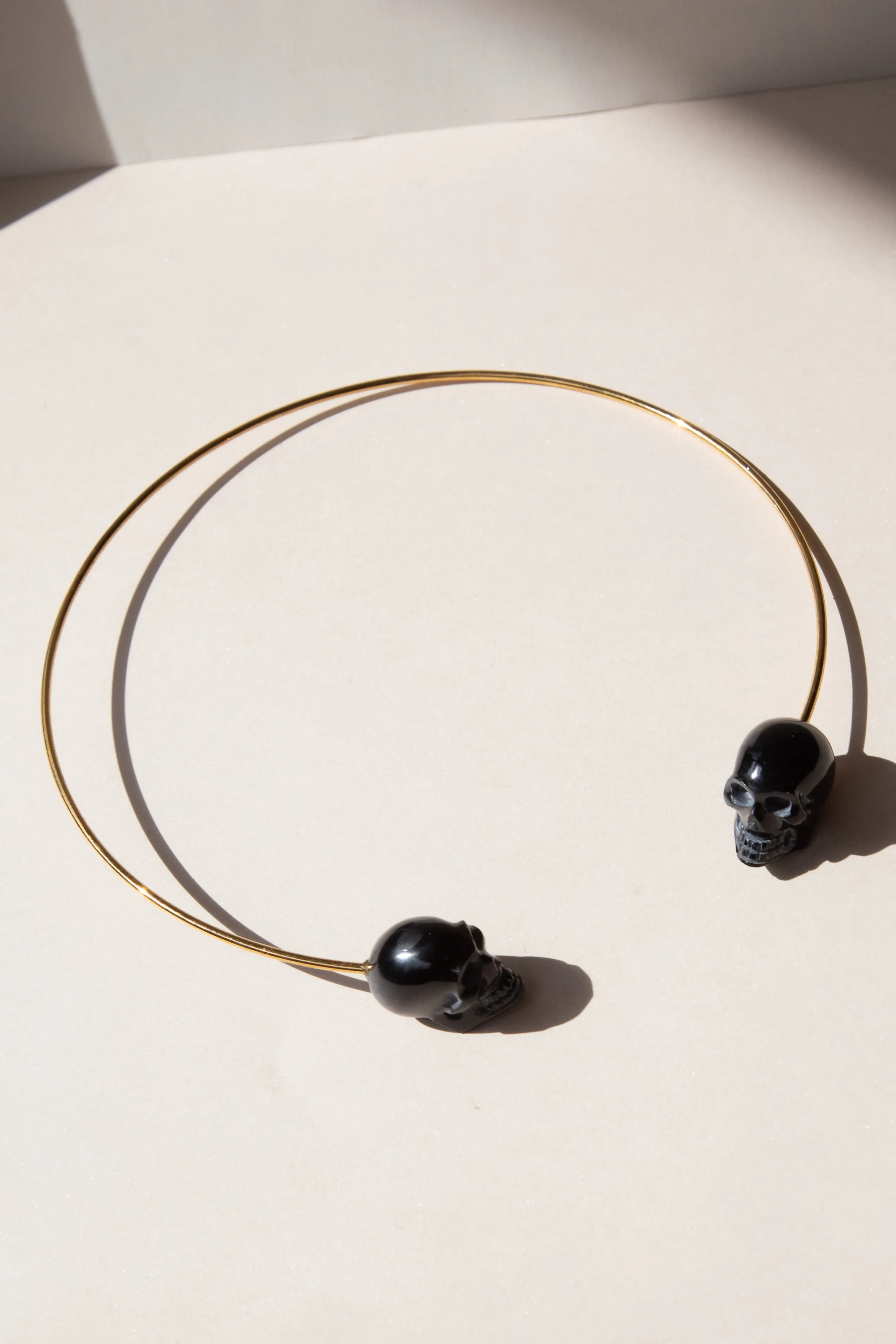 Obsidian Skull Choker