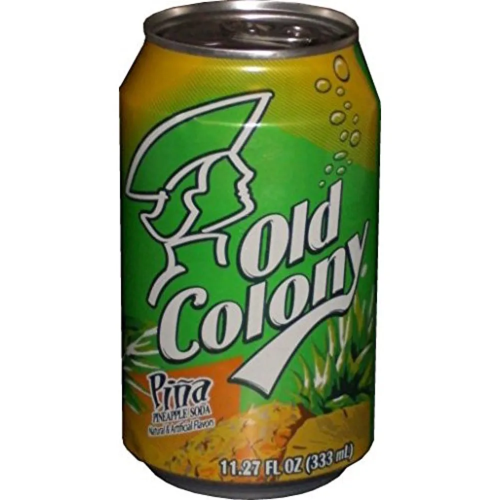 OLD COLONY PIÑA - Puerto Rico's Favorite Pineapple Flavored Soda - 12 oz cans - 8 Pack
