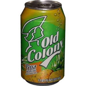 OLD COLONY PIÑA - Puerto Rico's Favorite Pineapple Flavored Soda - 12 oz cans - 8 Pack