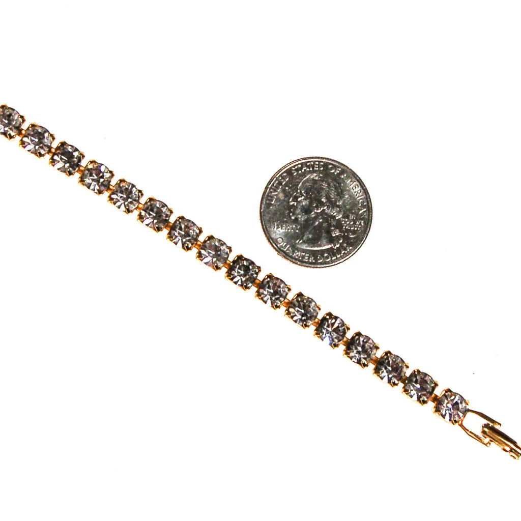 Old Hollywood Glam Sparkling Rhinestone Tennis Bracelet