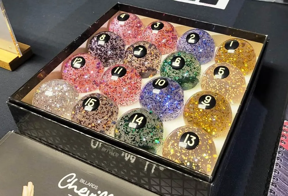 Panther Crystal Sparkling Pool Ball Set