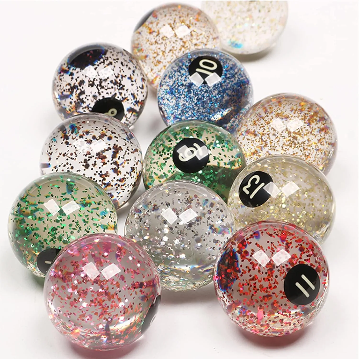 Panther Crystal Sparkling Pool Ball Set