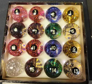 Panther Crystal Sparkling Pool Ball Set