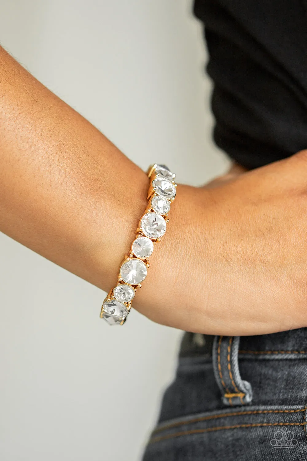 Paparazzi -Born to Bedazzle - Gold Bracelet