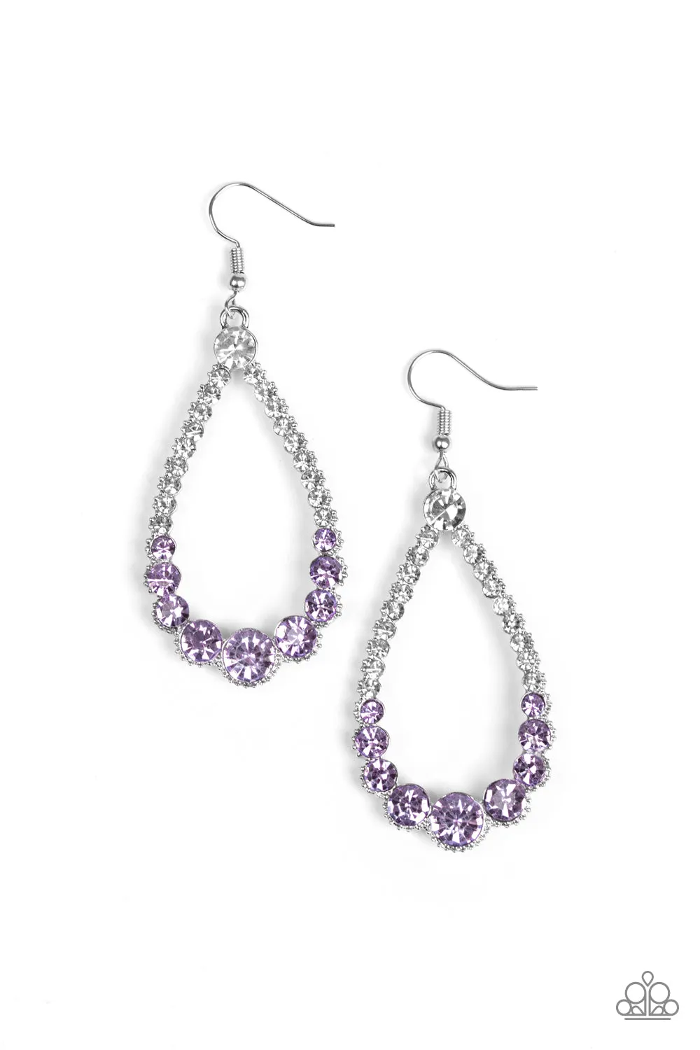 Paparazzi Token Twinkle Earrings Purple