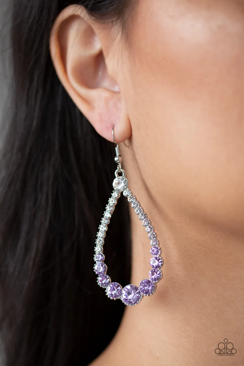 Paparazzi Token Twinkle Earrings Purple