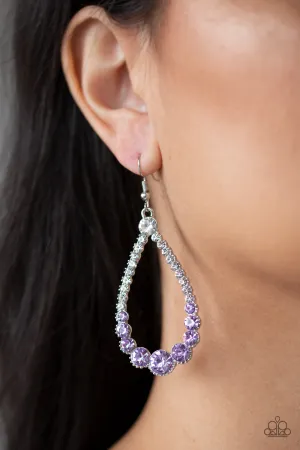 Paparazzi Token Twinkle Earrings Purple