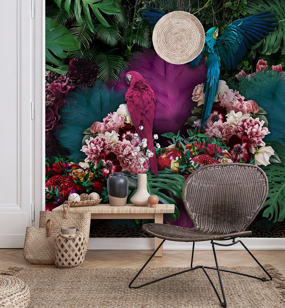 Parrot Paradise Wallpaper Mural
