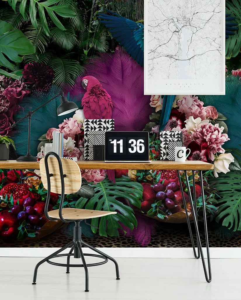 Parrot Paradise Wallpaper Mural