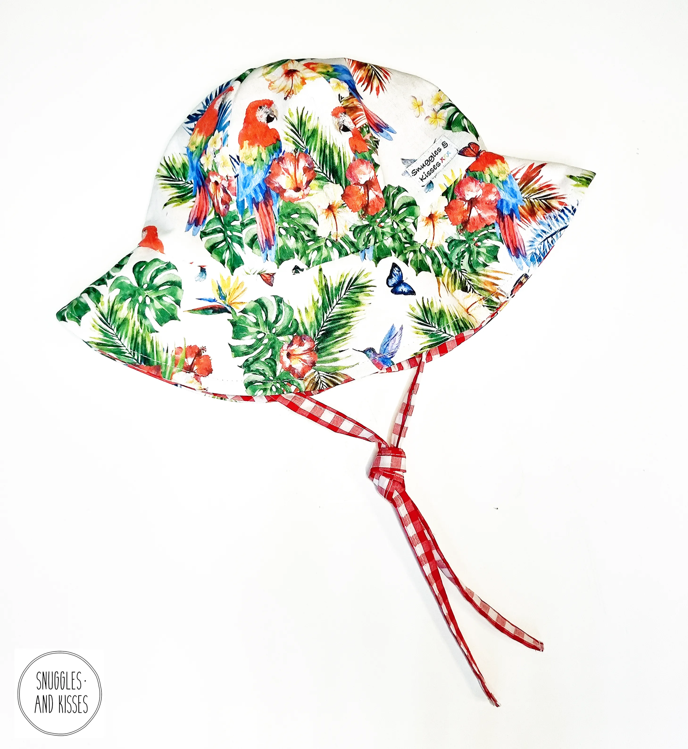 Parrots Print Reversible Sunhat-Wide Brim Style