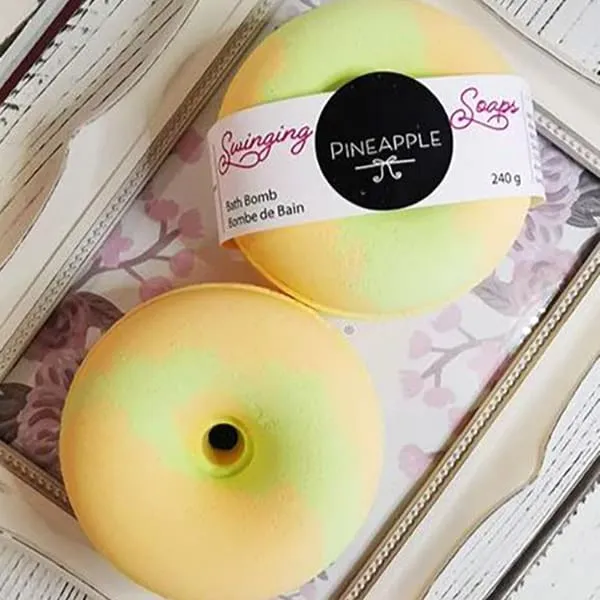 Pineapple Donut Bath Bomb