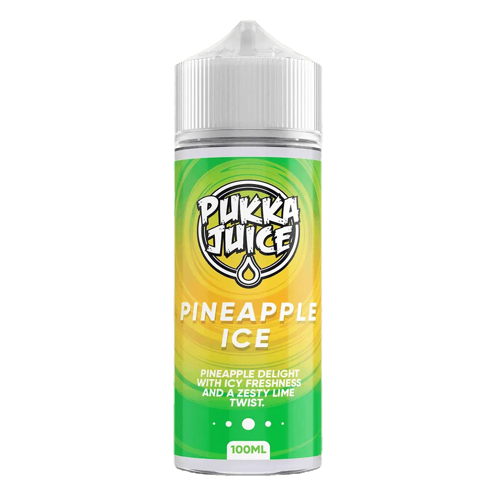 PINEAPPLE ICE 100ML SHORT FILL E-LIQUID BY PUKKA JUICE