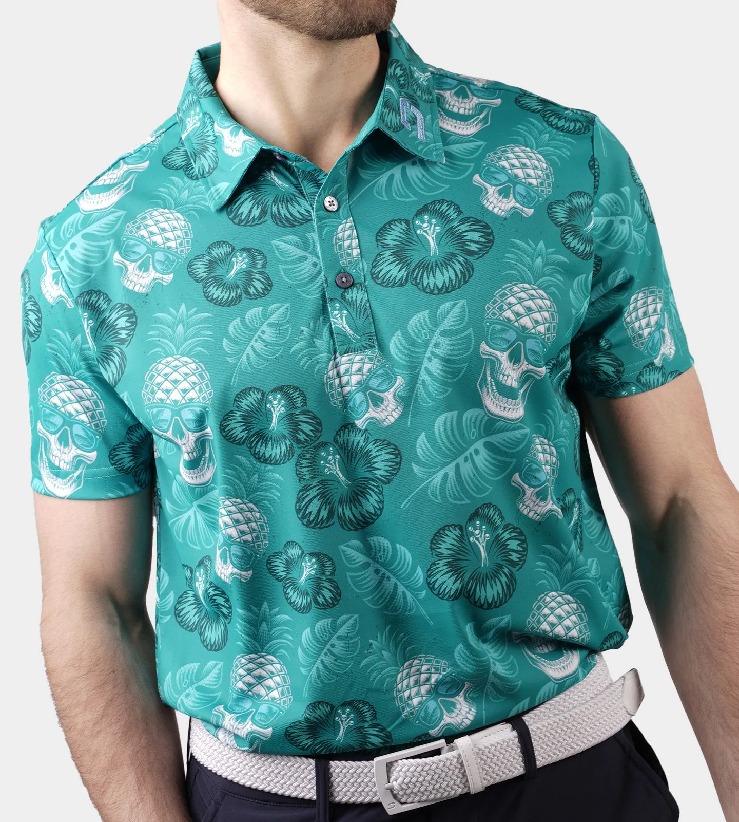 PINEAPPLE SKULLZ 2.0 POLO - GREEN