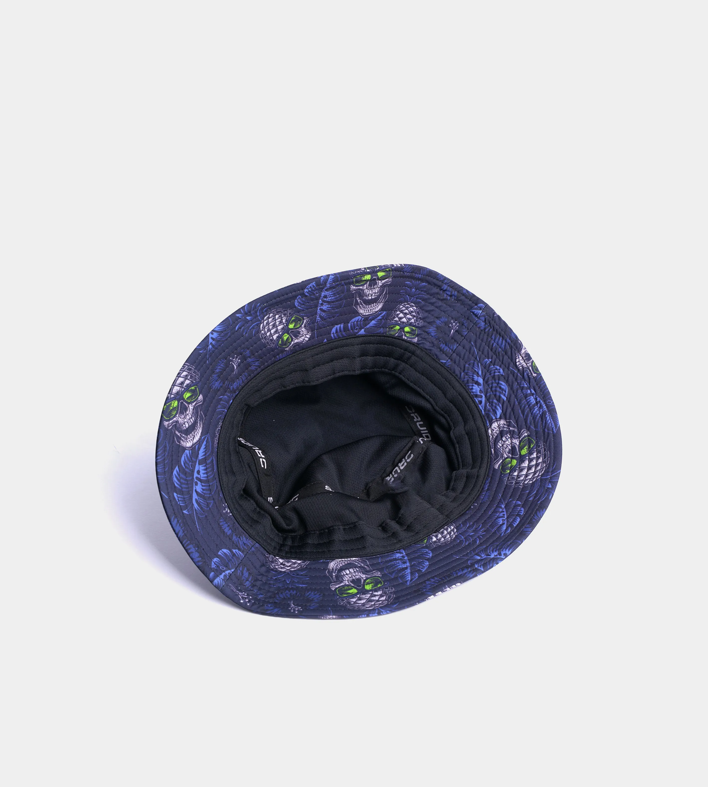 PINEAPPLE SKULLZ BUCKET HAT - NAVY / LIME
