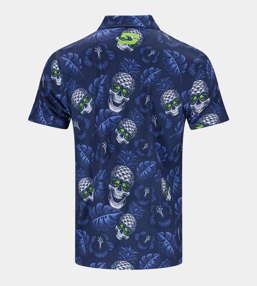 PINEAPPLE SKULLZ POLO - NAVY / LIME