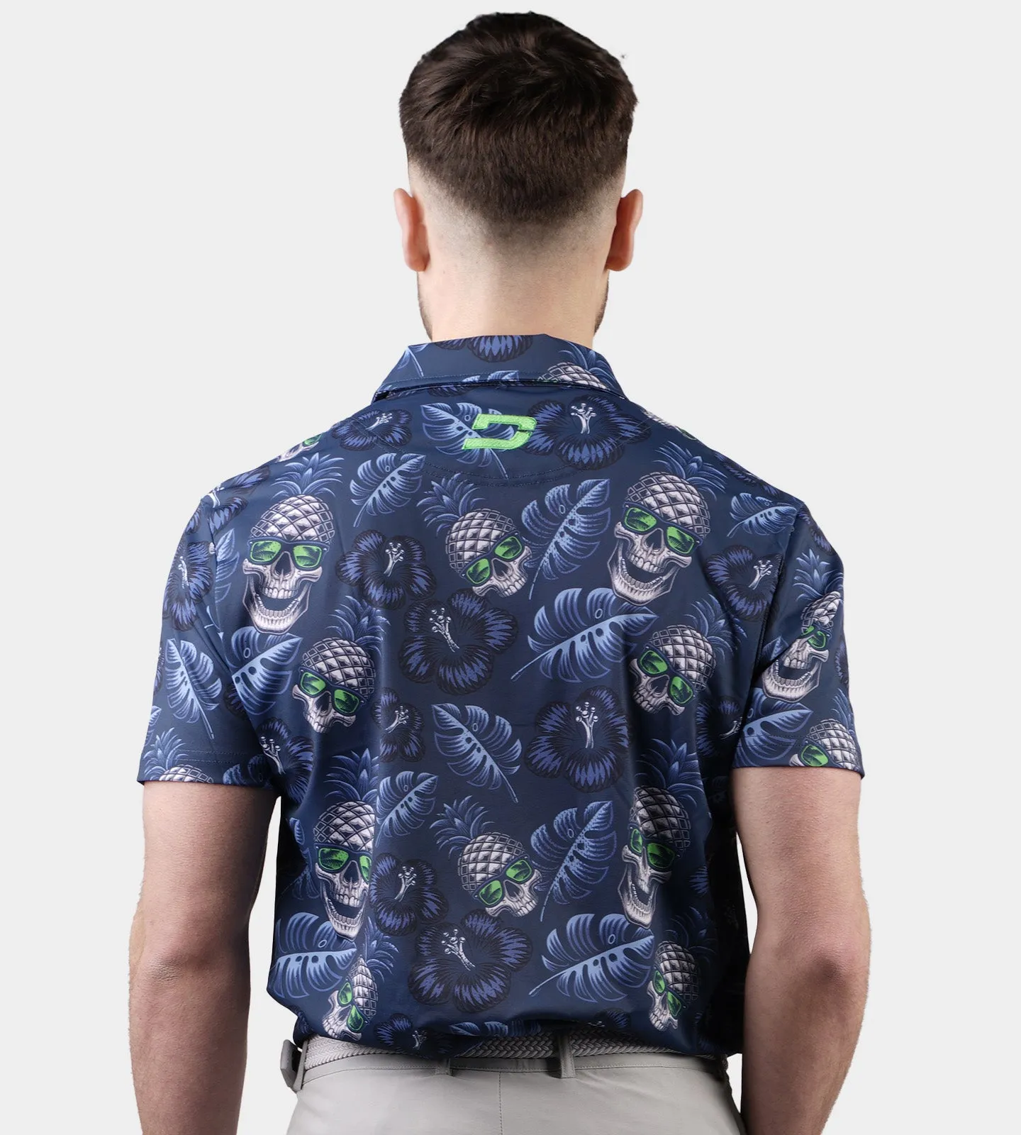 PINEAPPLE SKULLZ POLO - NAVY / LIME