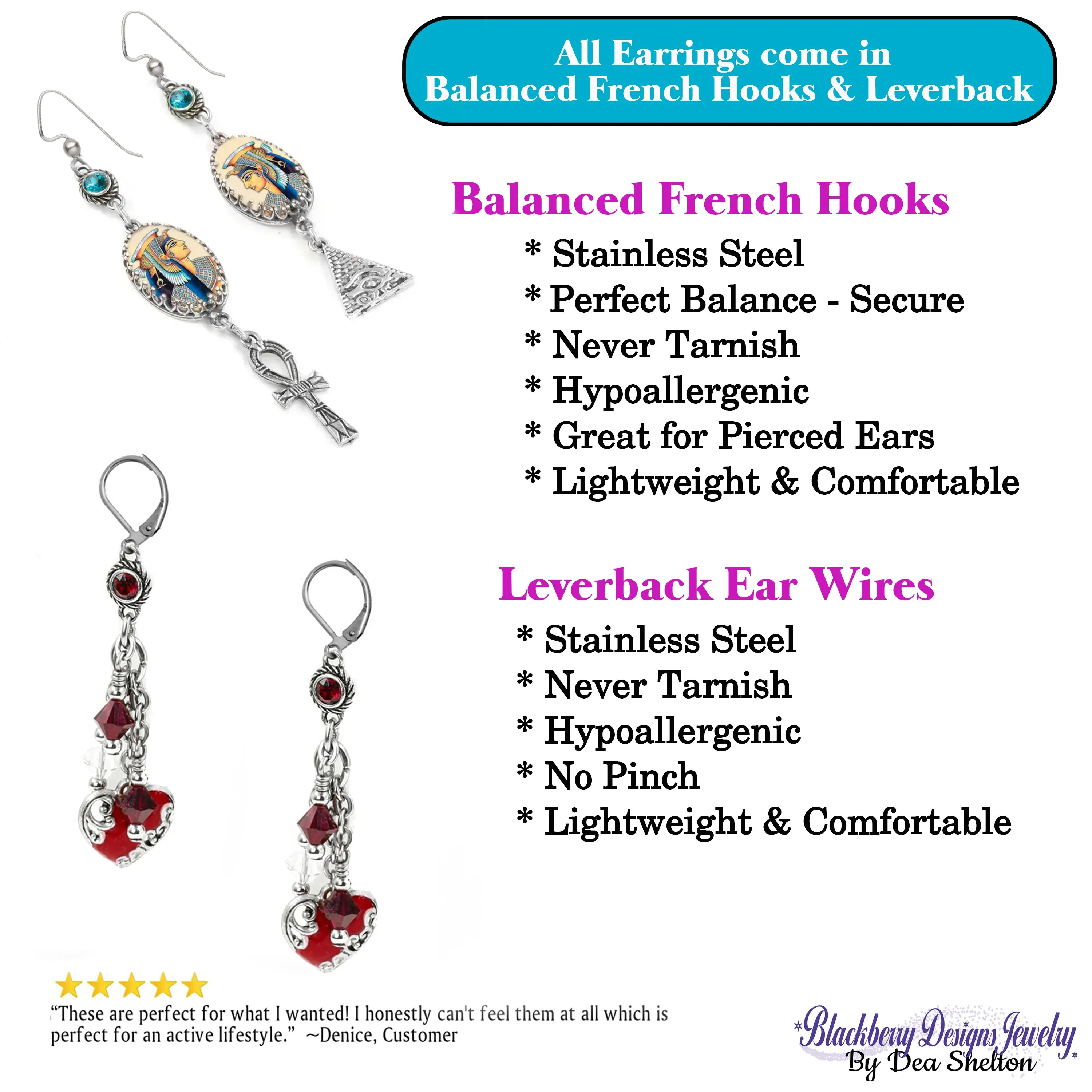 Pink Ribbon Awareness Crystal Earrings