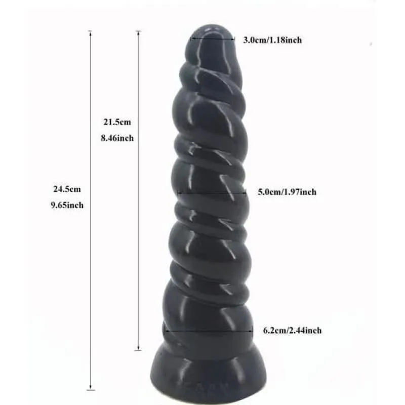 Plug Anal XL big spiral anal noir