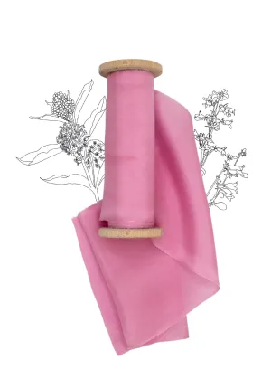 Prairie Smoke Pink Habotai Silk Ribbon