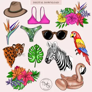 Pretty Wild Clipart   Pattern Bundle