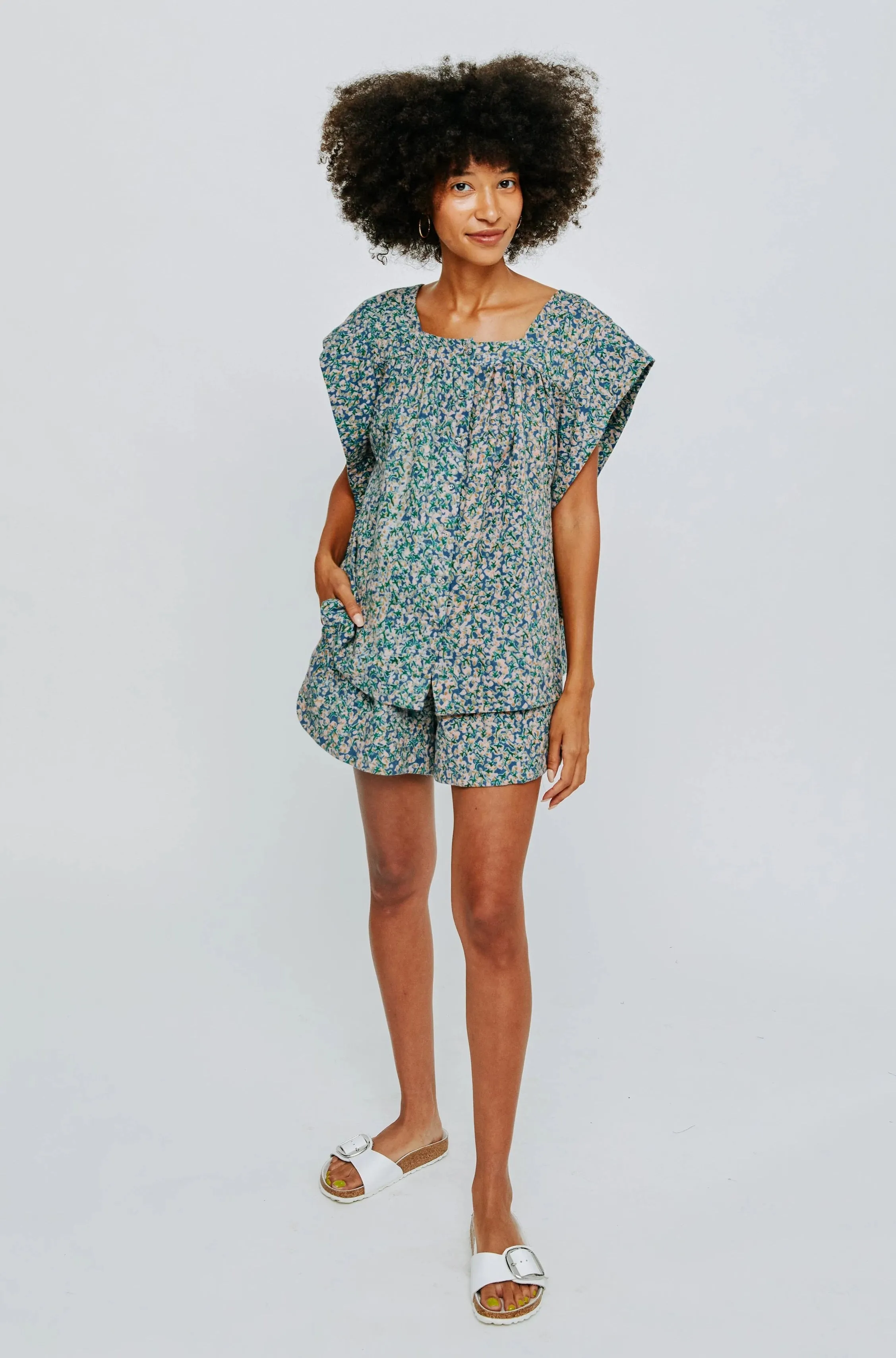 PUEBLO TOP IN BLUEBERRY