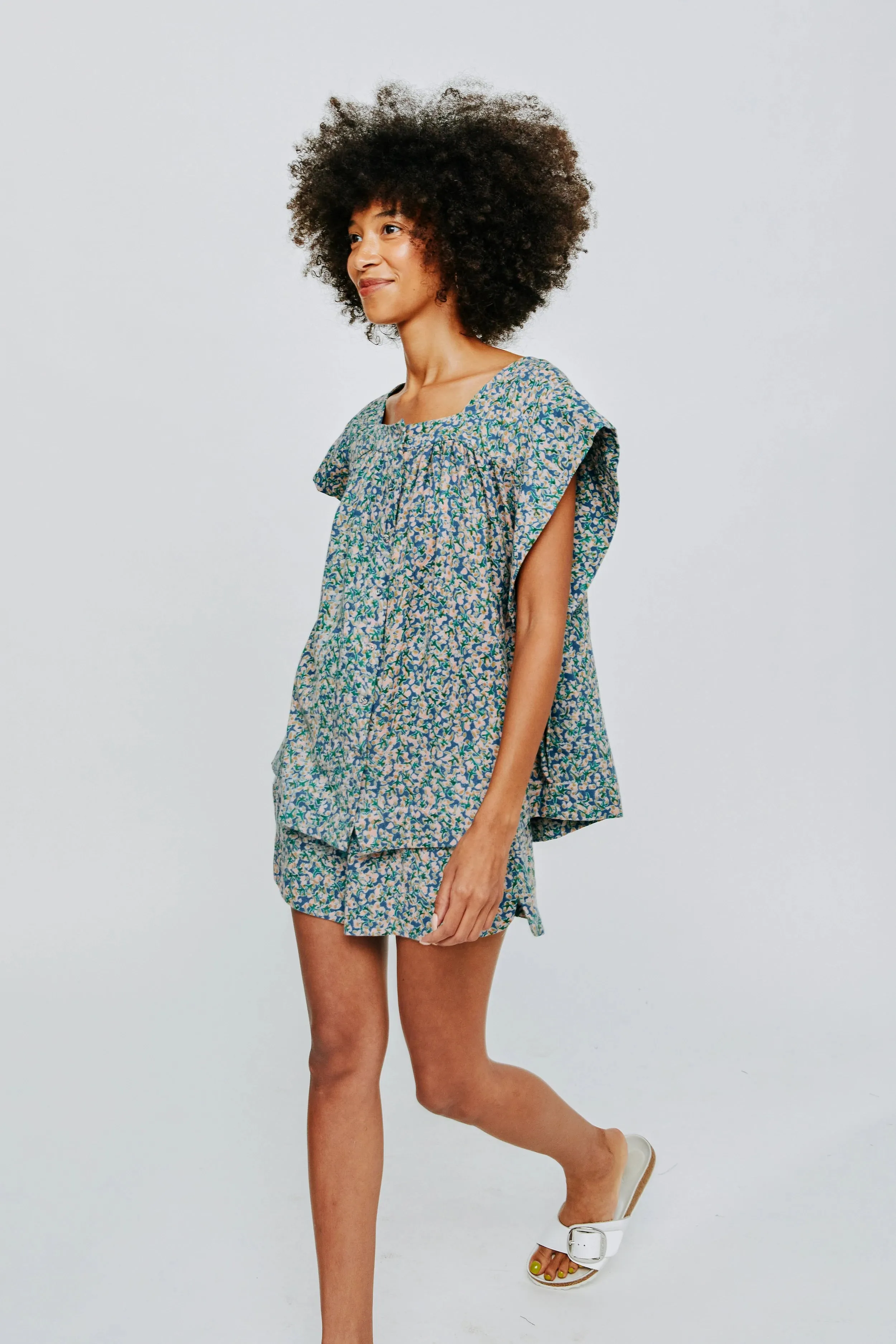PUEBLO TOP IN BLUEBERRY