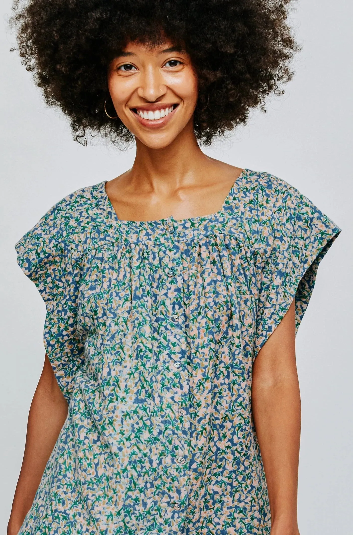 PUEBLO TOP IN BLUEBERRY