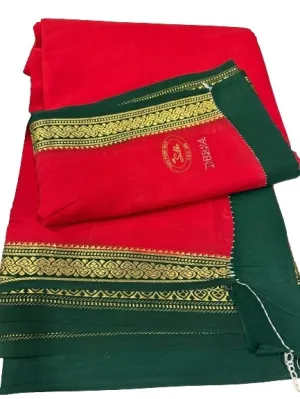 Pure Mysore Real Gold & Silver Zari Designer Silk Saree