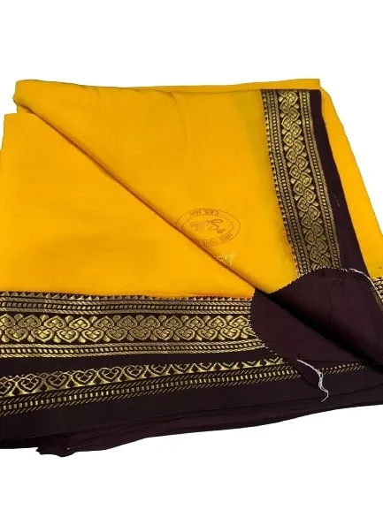 Pure Mysore Real Gold & Silver Zari Designer Silk Saree