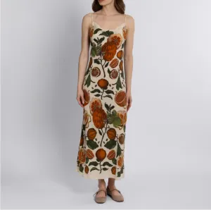"Oranges and Lemons" Silk Slip Dress Citrine/Zest