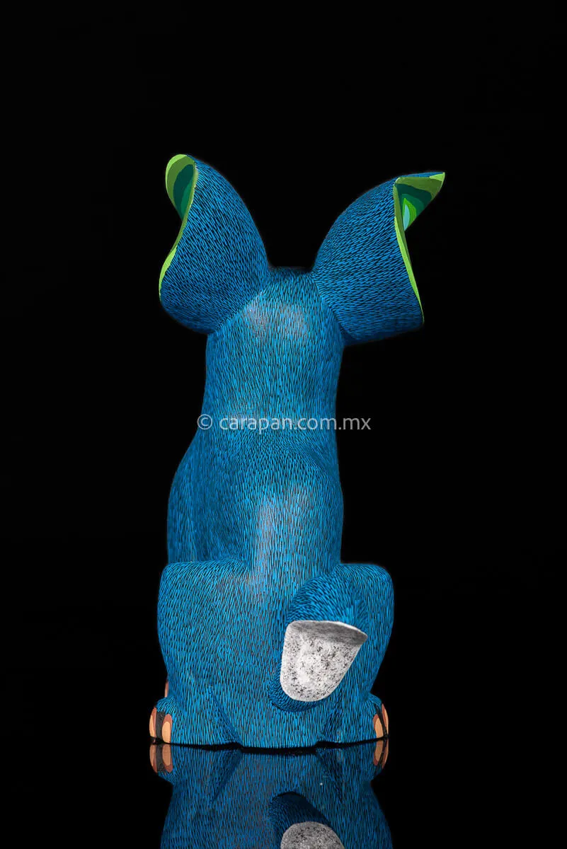 Rabbit Dog Fusion Mexican Wood Carving Alebrije