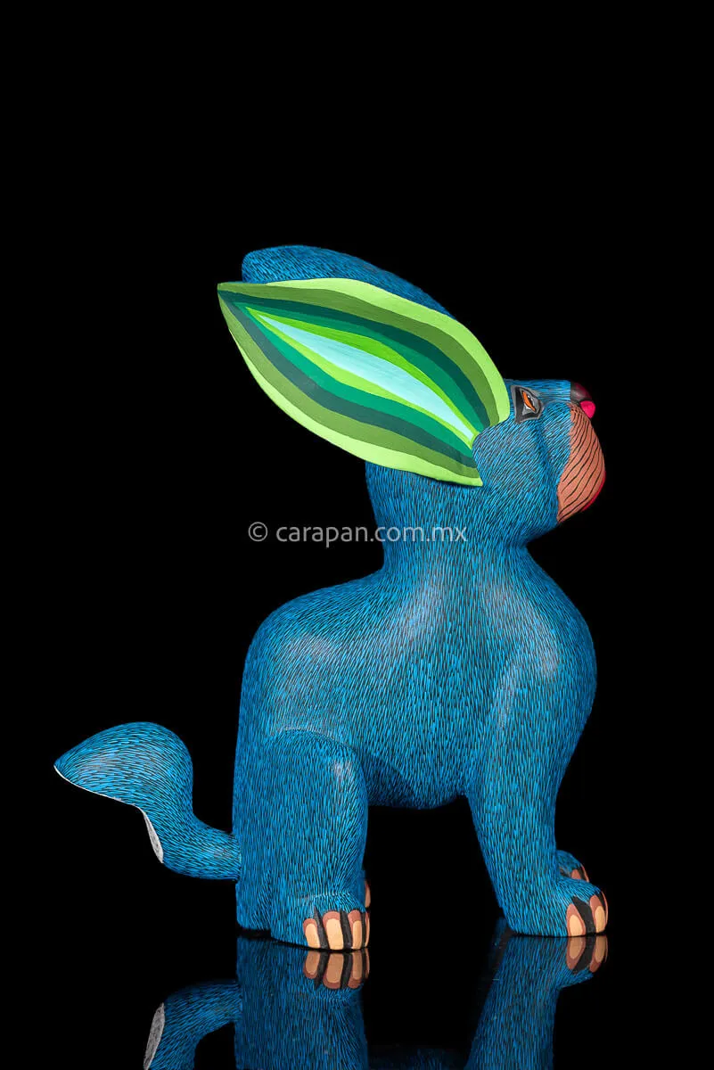 Rabbit Dog Fusion Mexican Wood Carving Alebrije