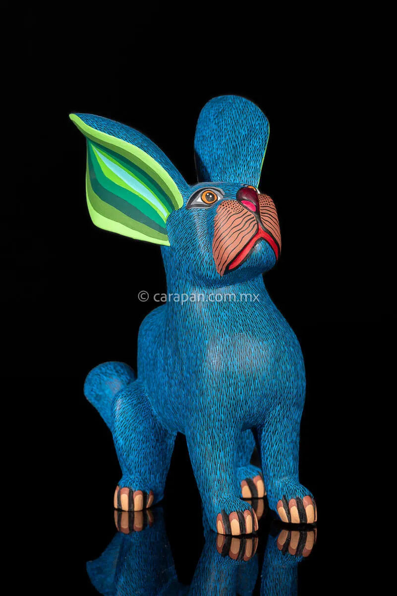 Rabbit Dog Fusion Mexican Wood Carving Alebrije
