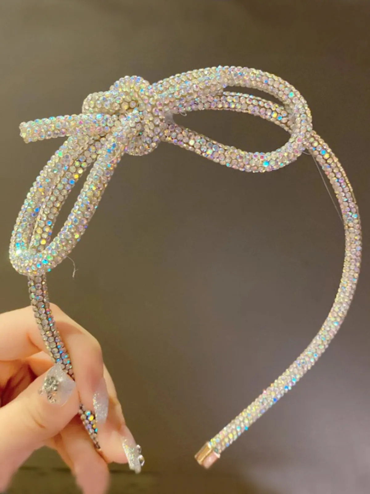 Rainbow Bright Crystal Tie Knot Headband