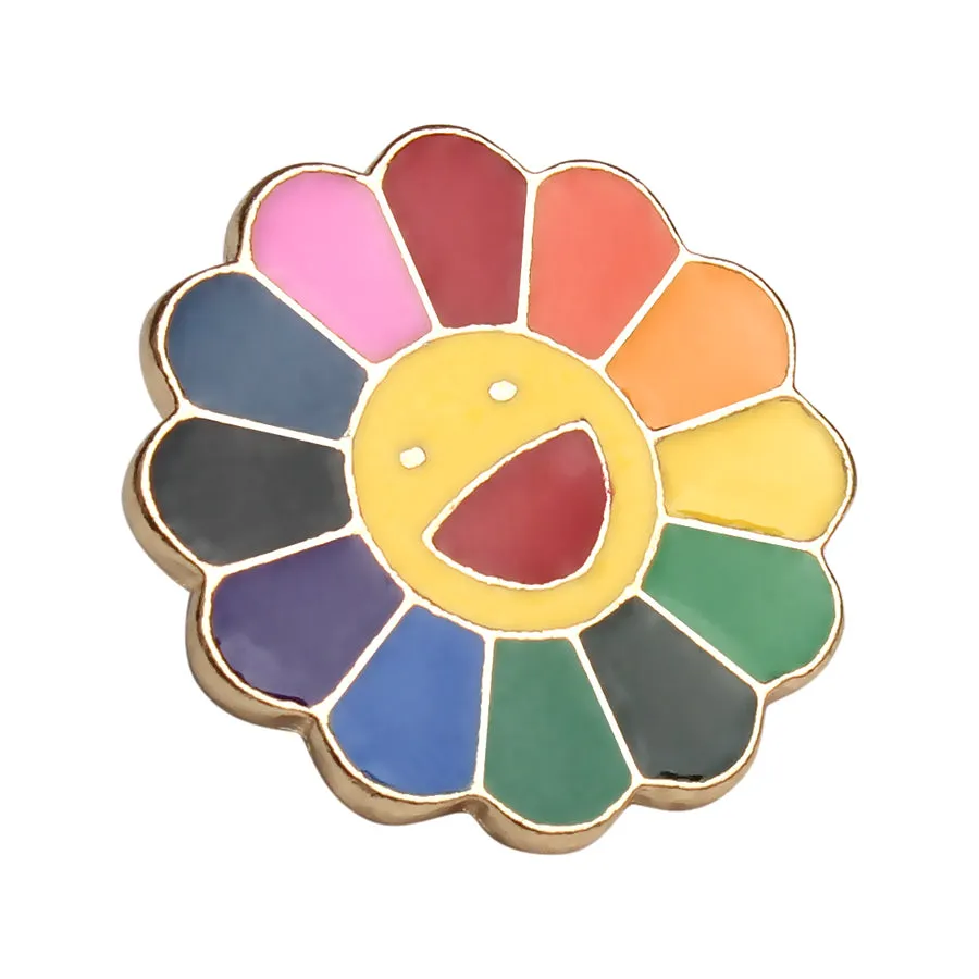Rainbow Flower Pin