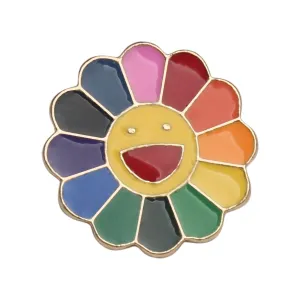 Rainbow Flower Pin