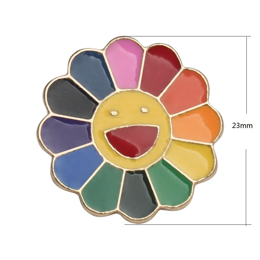 Rainbow Flower Pin