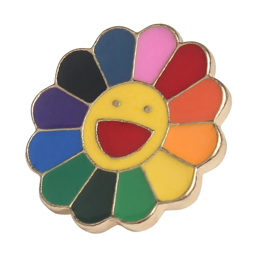 Rainbow Flower Pin