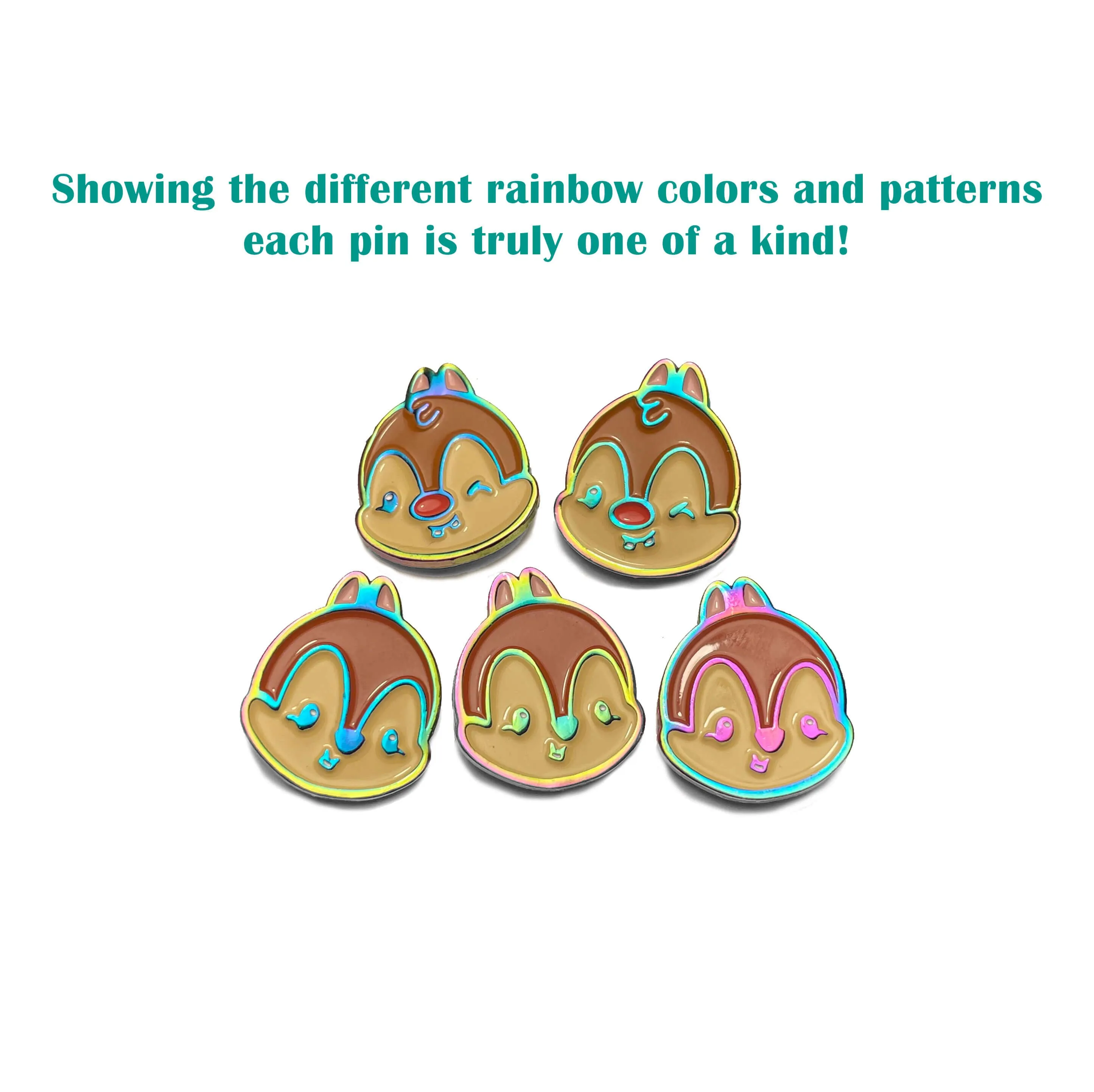 Rainbow Plated Mini Chip and Dale Pins