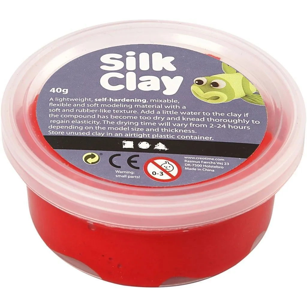 Red Colour Pliable Lightweight Modelling Compound With Plastic Tub 40 g