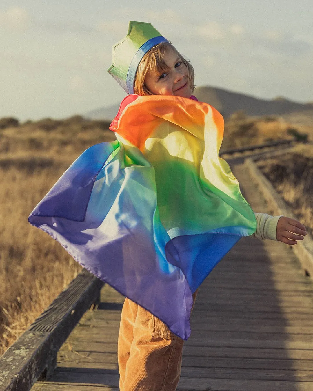 Reversible Silk Play Cape