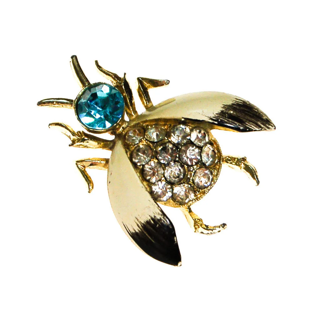Rhinestone Bumble Bee Brooch