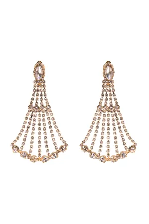 RHINESTONE DRAPE PRAIRE POST EARRINGS
