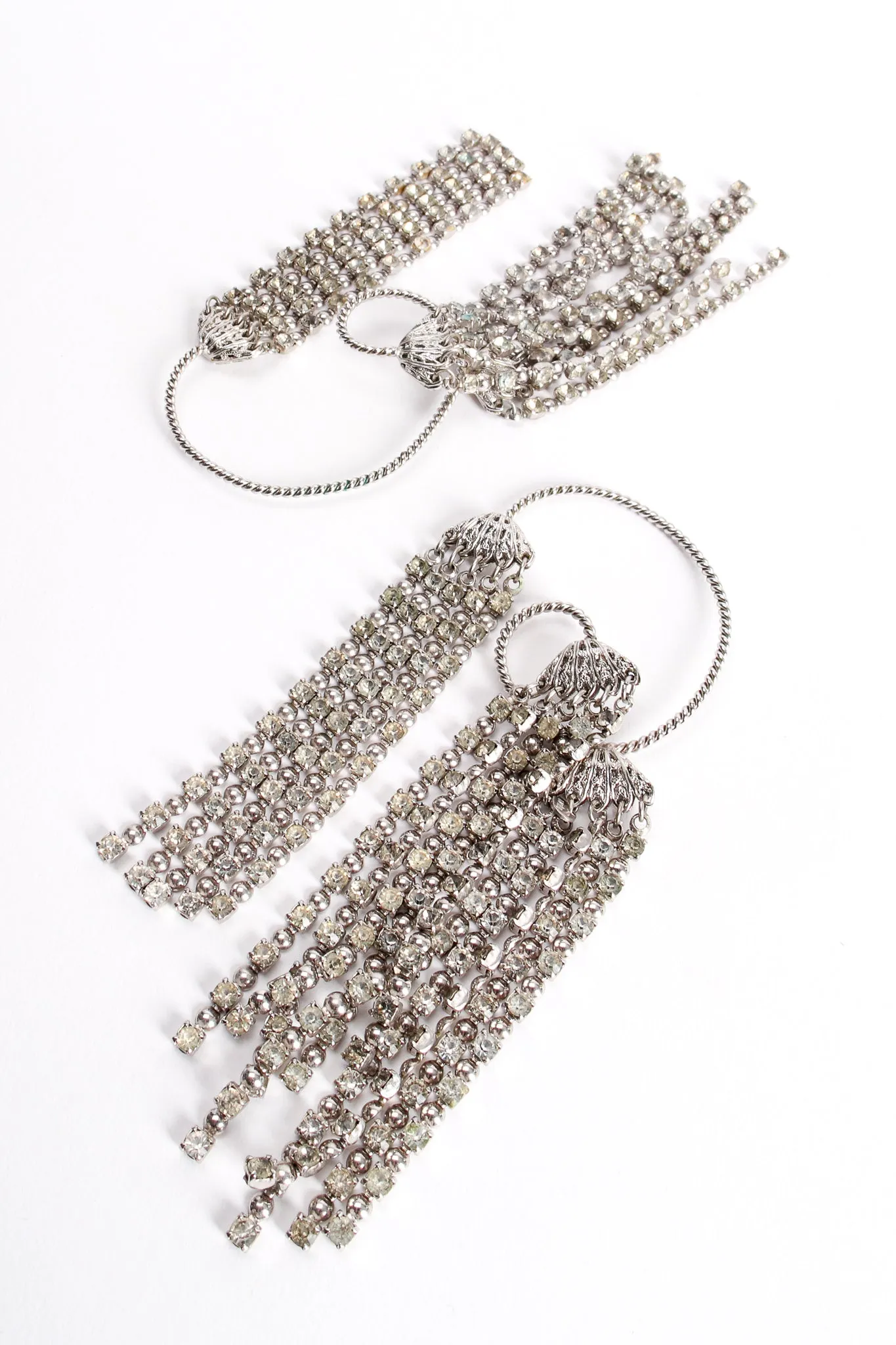 Rhinestone Fringe Ear Hooks