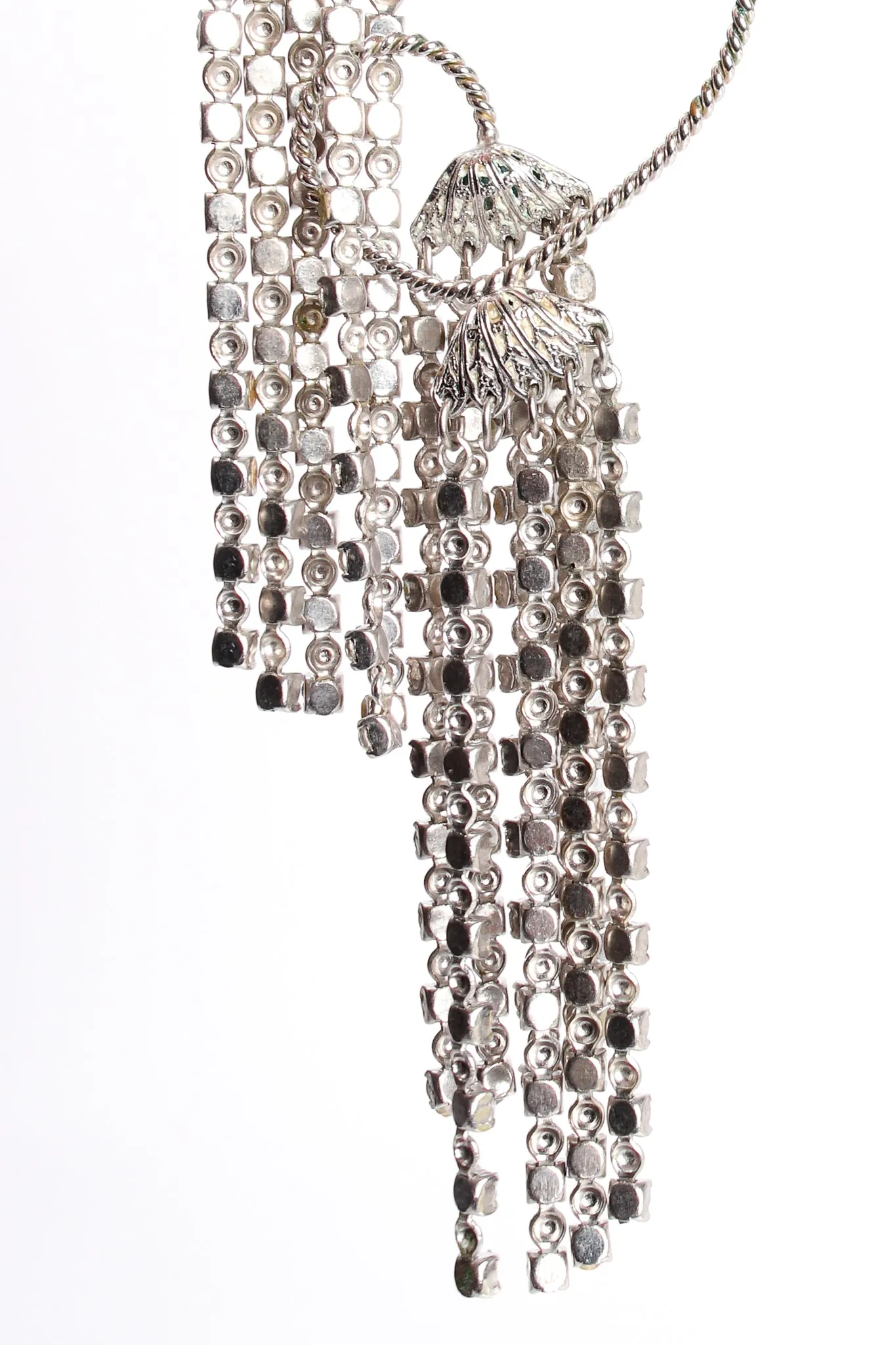 Rhinestone Fringe Ear Hooks